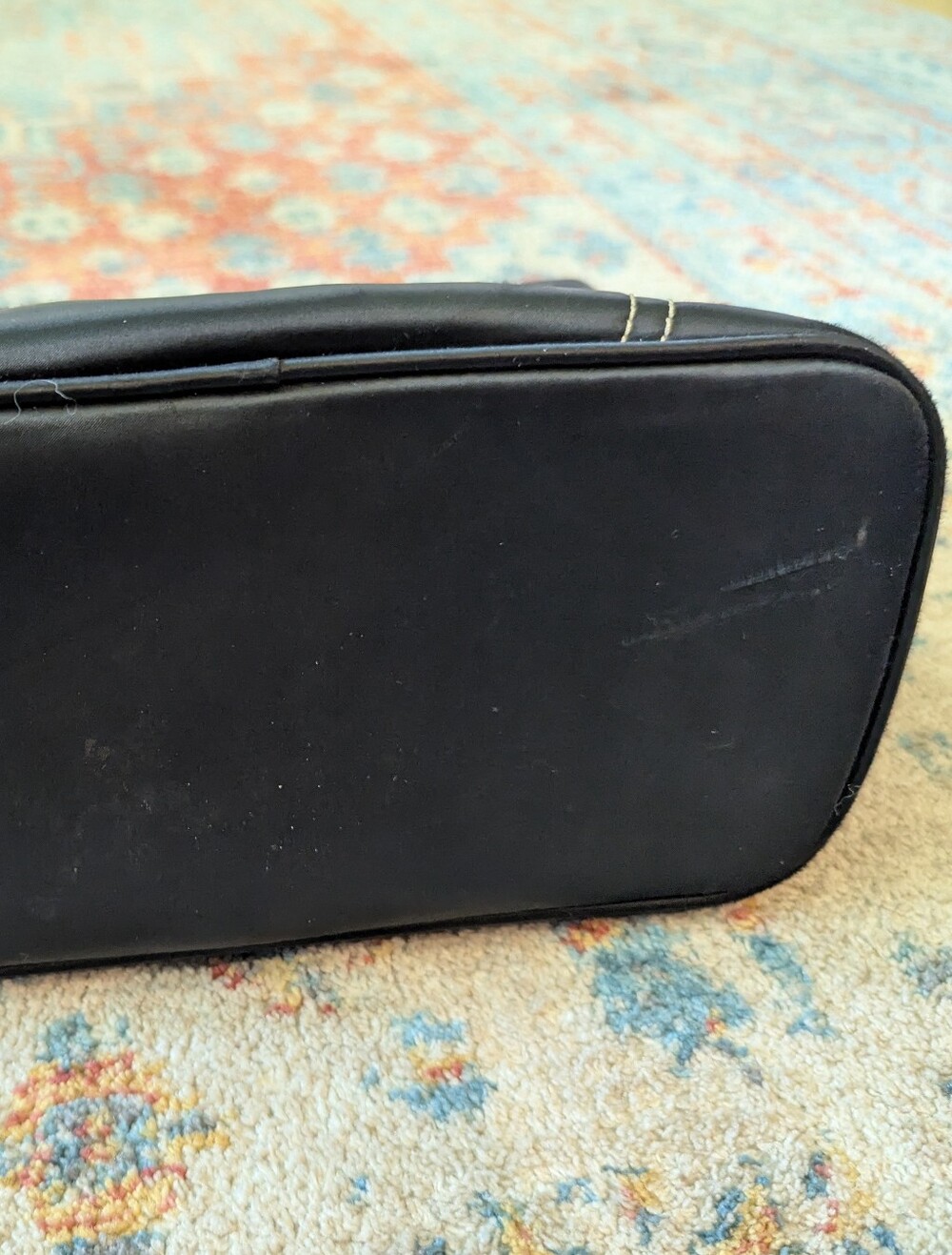 Vintage Y2K Coach Hampton Weekender Black Sateen Hobo Shoulder Bag Leather Strap - Picture 12 of 15